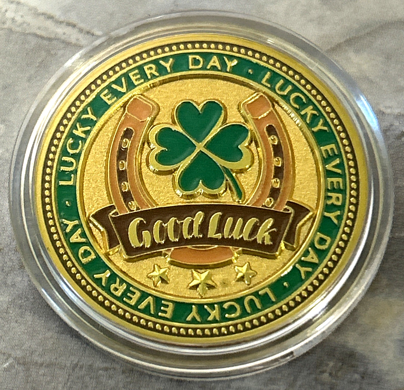 5 PCS-IRISH SHAMROCK LUCKY #7/Pocket Coin or Golf Ball Markers 5 PCS-IRISH SHAMROCK LUCKY #7/Pocket Coin or Golf Ball Markers