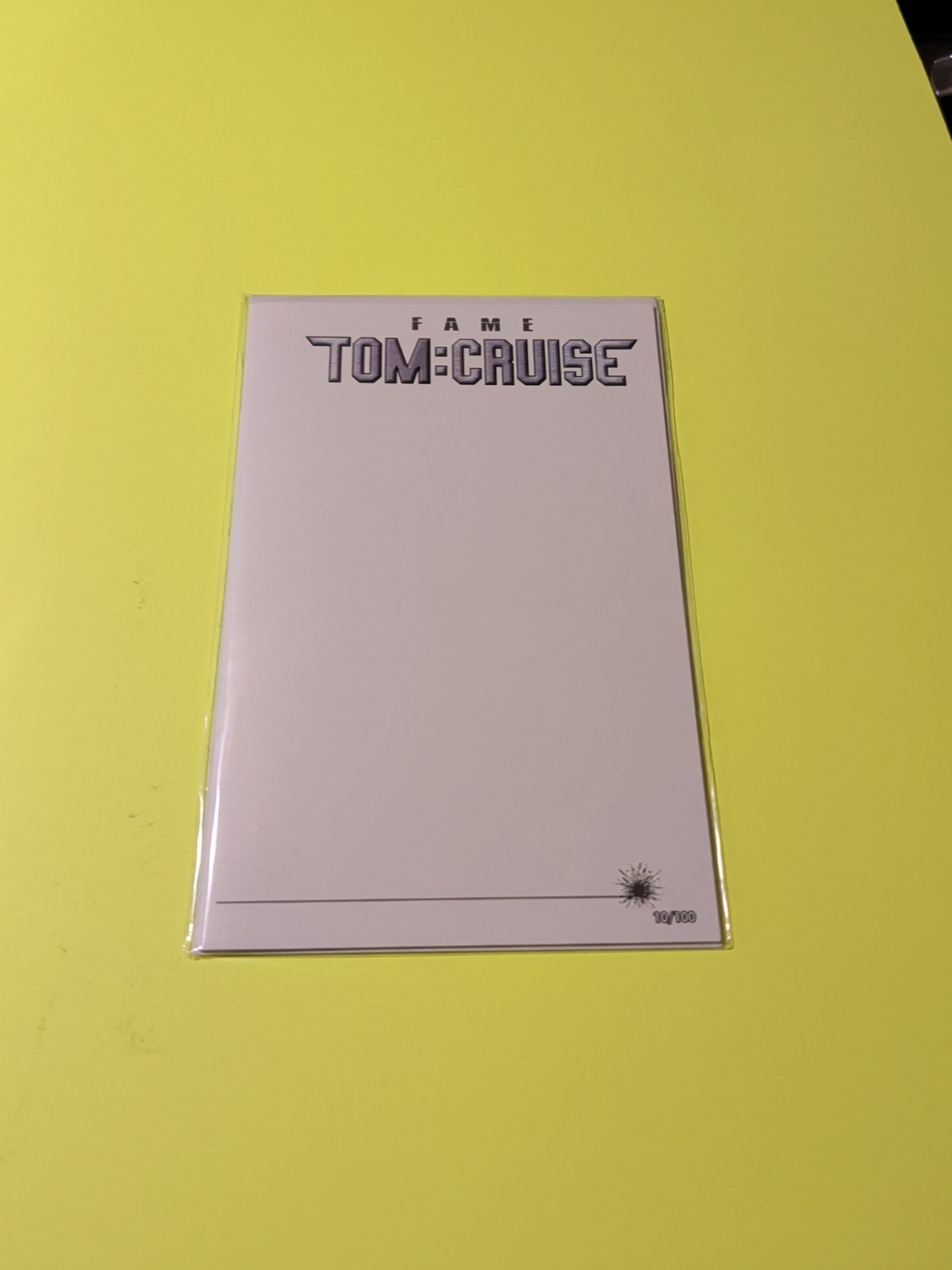 FAME: TOM CRUISE VARIANT BLANK NM LIMITED TO 100.  10/100 