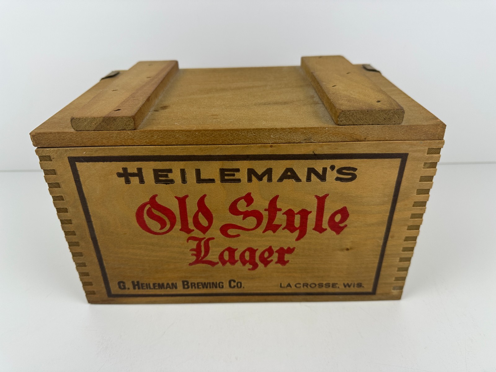 Vintage Heileman\'s Old Style Lager Wood Crate Excellent Condition