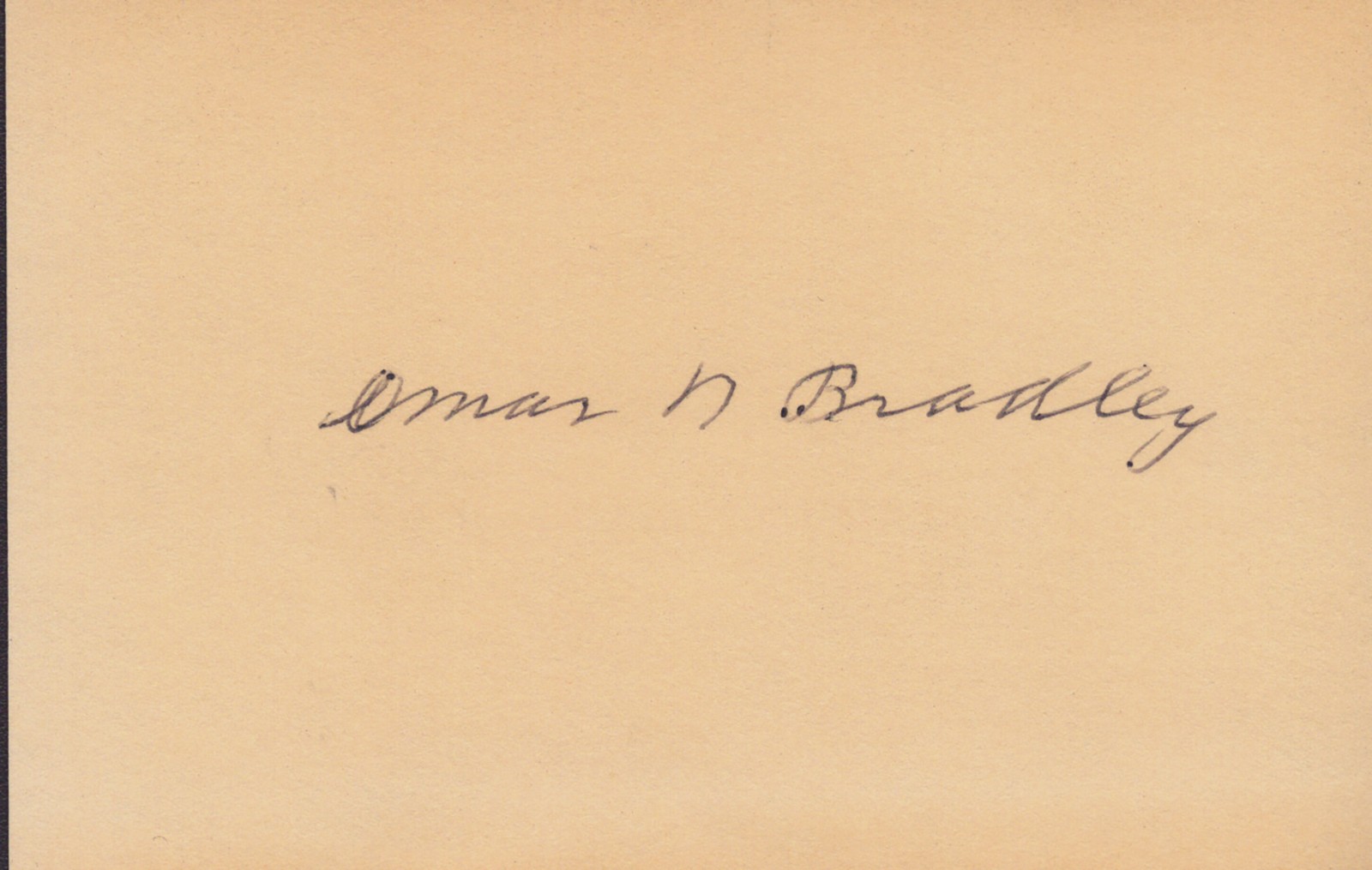 OMAR N. BRADLEY - AUTOGRAPH