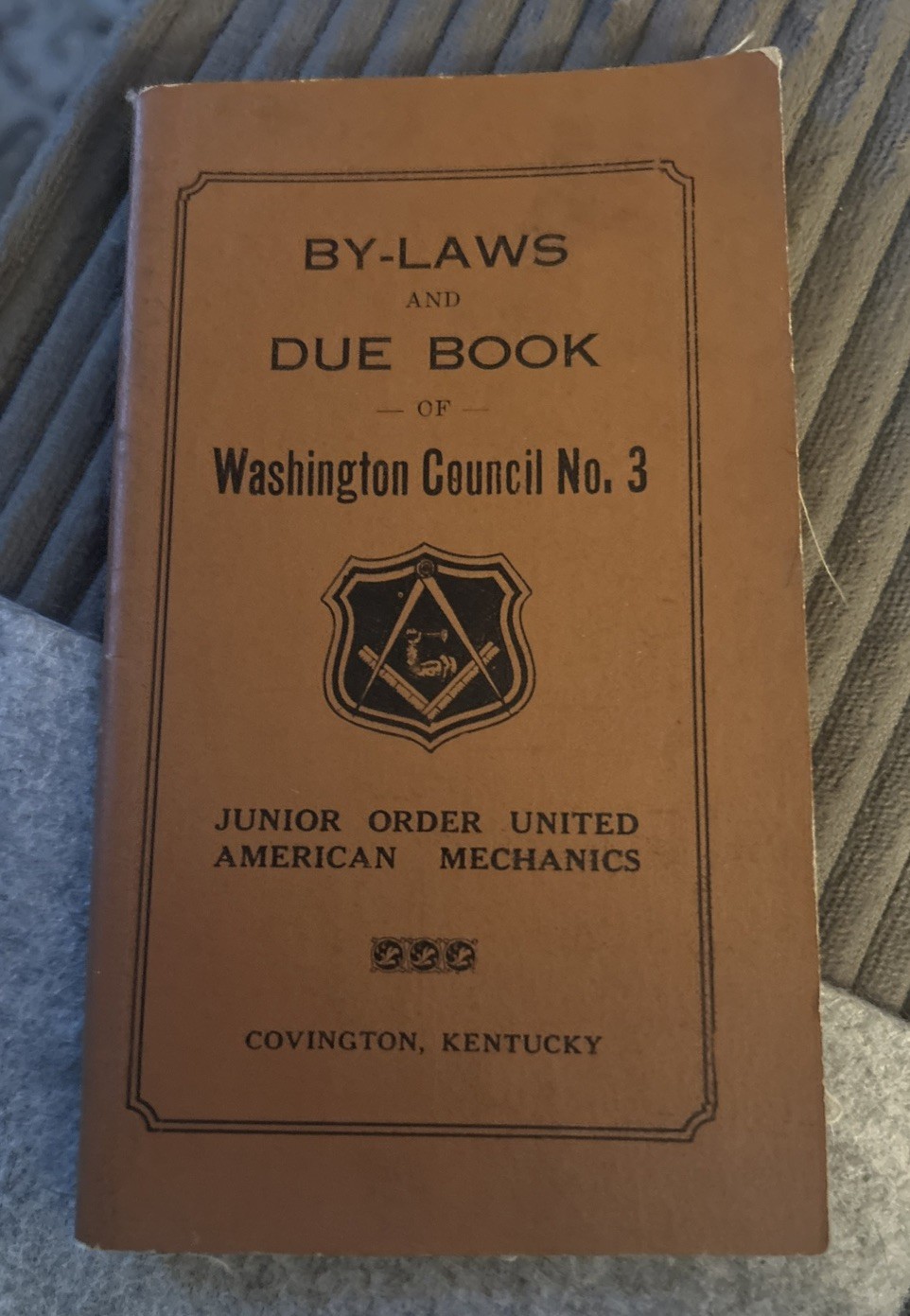 1926 Junior Order Of United American Mechanics Membership Book Covington KY