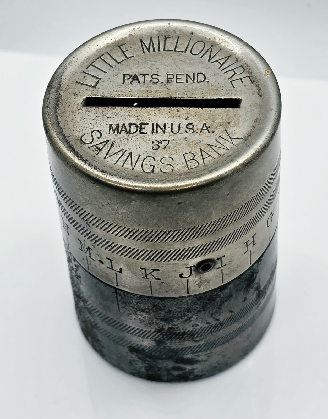 Vintage Millionaire’s Saving Bank 37 – Antique Metal Coin Bank - Rare Find