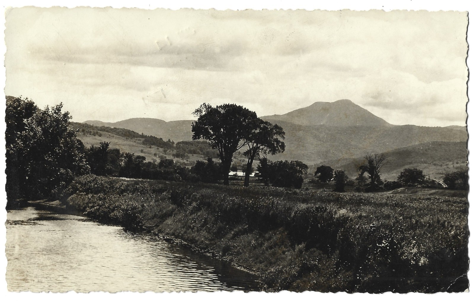  1941 RPPC Fairhaven Vermont Mountain River Landscape VT Postal History Postcard