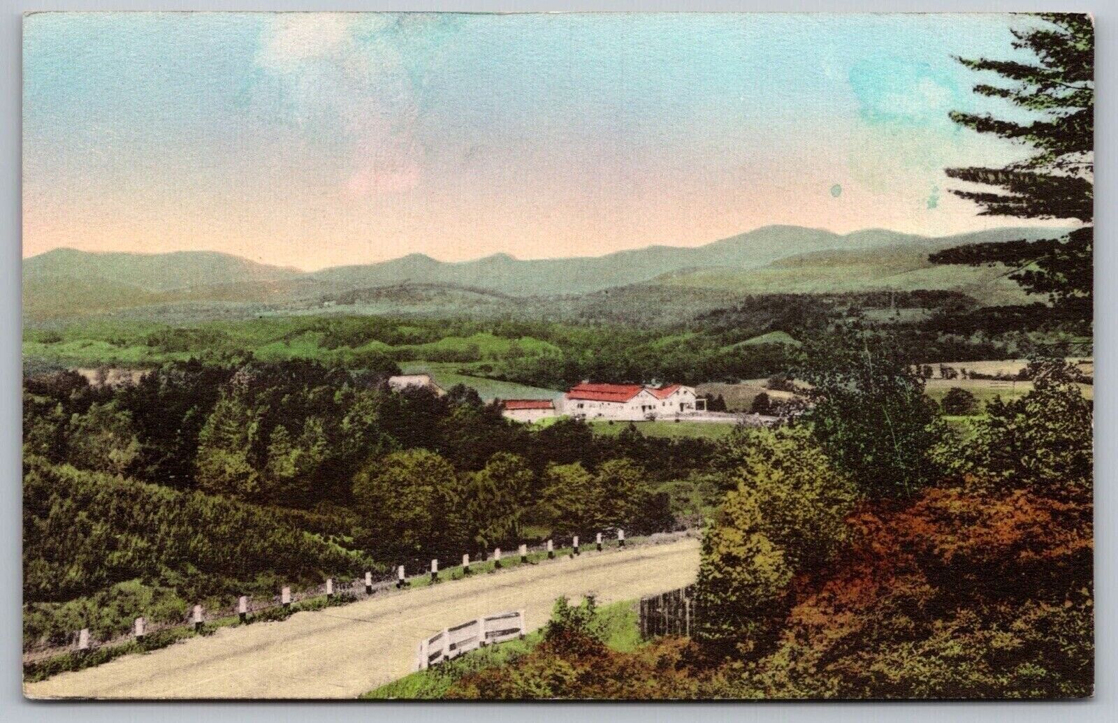 View Mount Mansfield Twist O Hill Lodge Route 2 Williston Vermont Vt Postcard