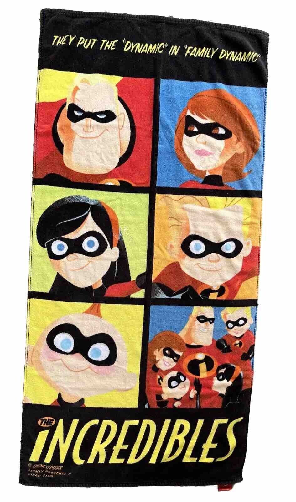 The Incredibles Beach Towel All Characters 25”x 53” Inch Dynamic Family