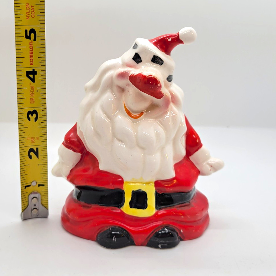 Vintage Kreiss Psycho Santa Christmas Ceramic MCM Kitschy 