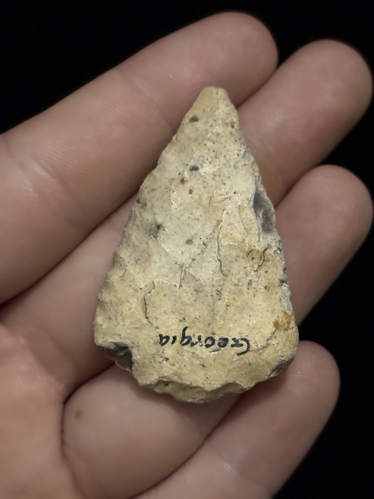 Authentic Georgia Arrowhead Projectile Point Archaic Period Chert Stone Artifact