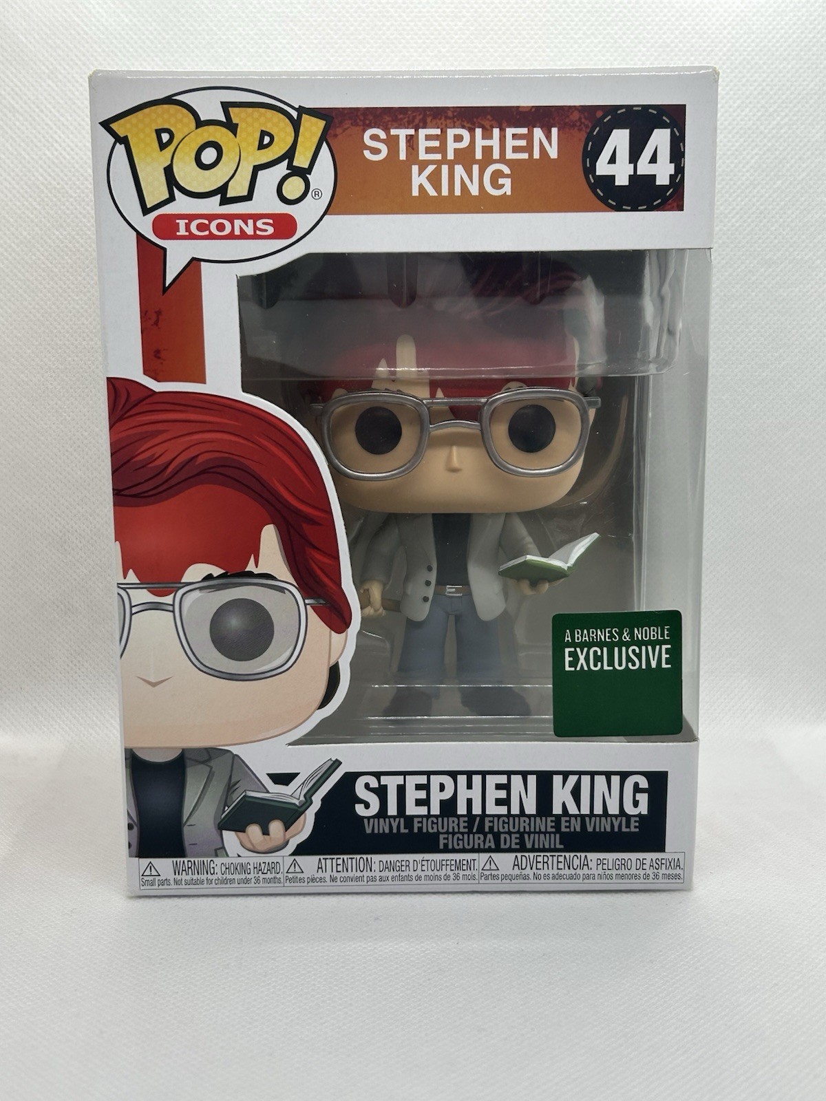 Stephen King #44 ~ Funko Pop Icons Barnes and Noble Exclusive in Hand