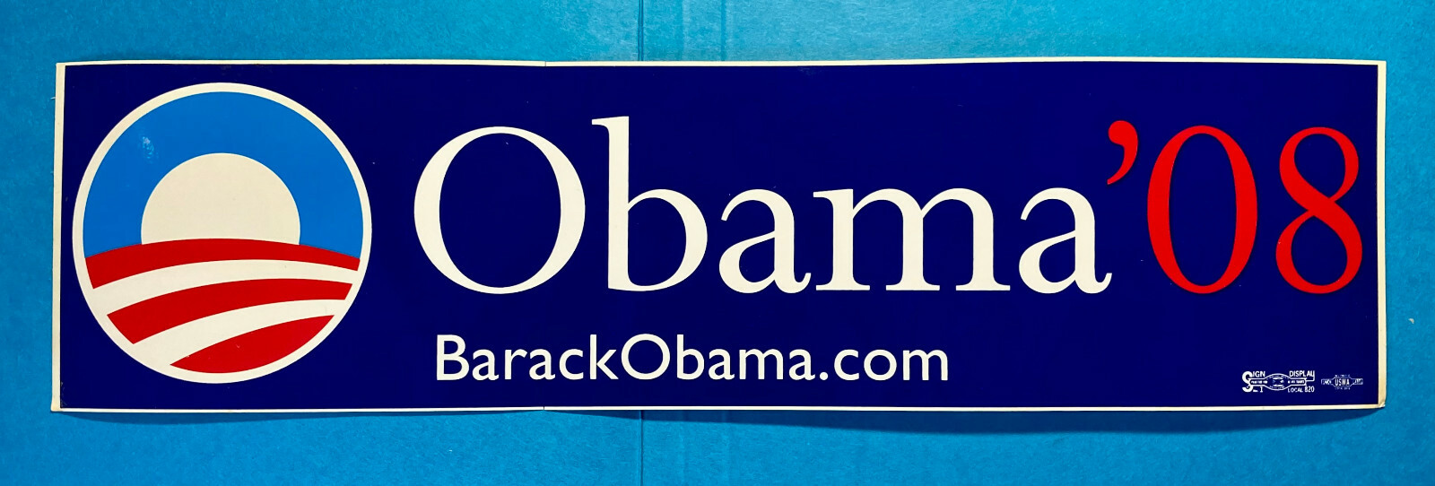 2008 Barack Obama Presidential Primary Campaign Bumper Sticker 11.5\