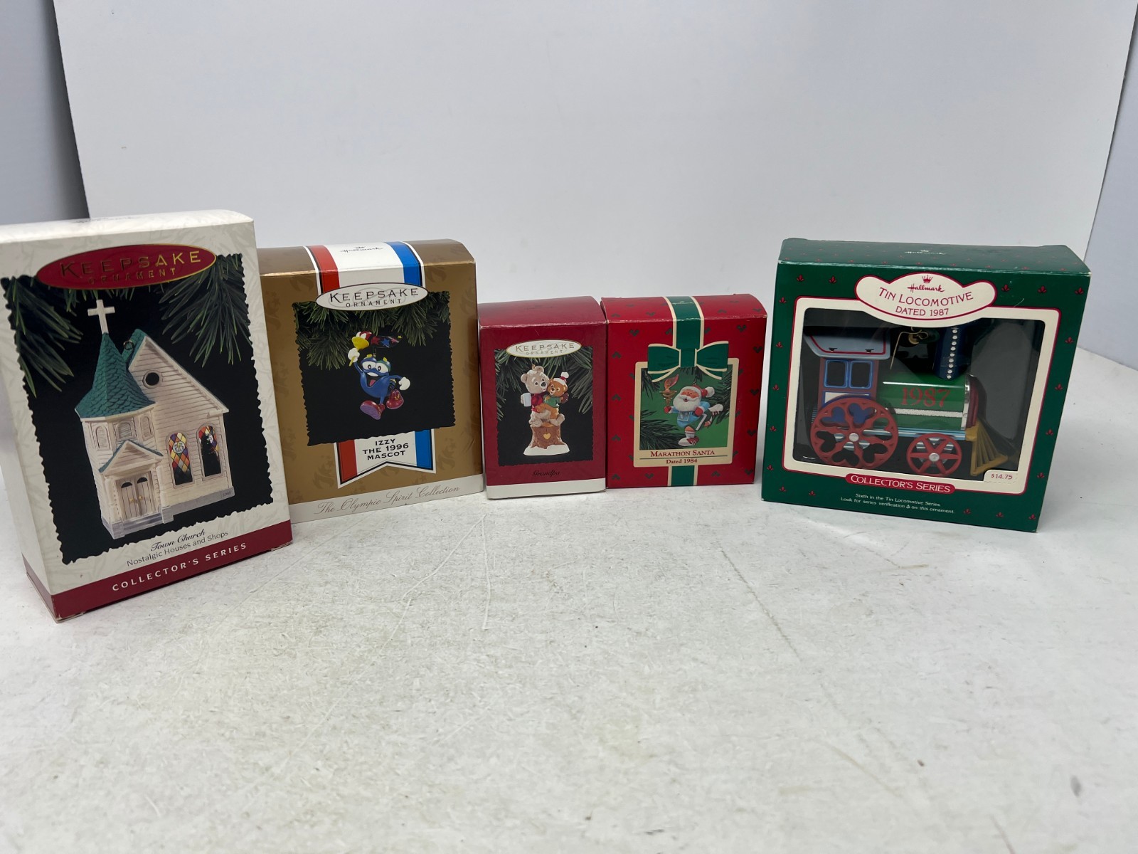 Vtg Lot Of 5 Hallmark Keepsake Ornament Collectors Christmas