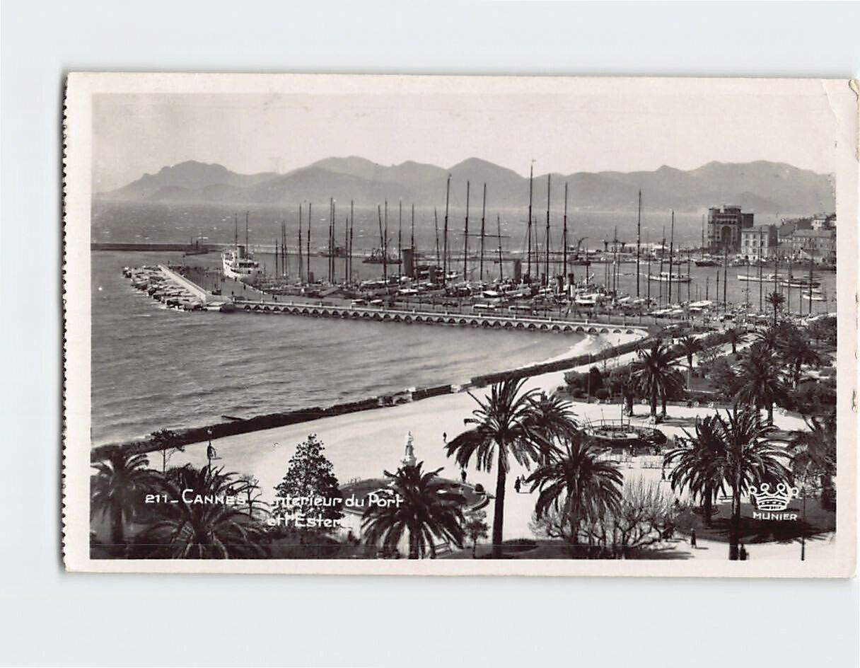 Postcard Interior of the Port Cannes France