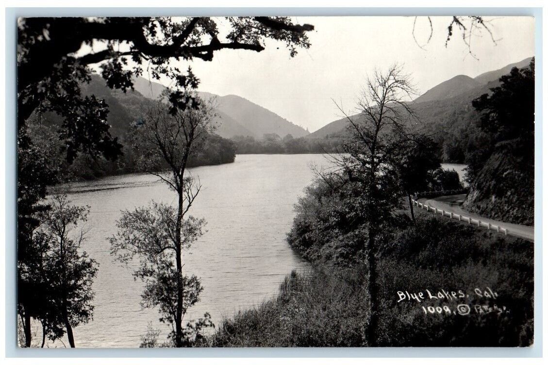 1932 Blue Lakes Mountain View Lakeport California CA RPPC Photo Postcard