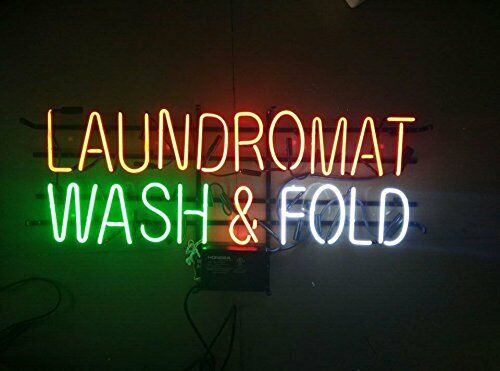 New Laundromat Wash Fold Open Neon Light Sign 24\