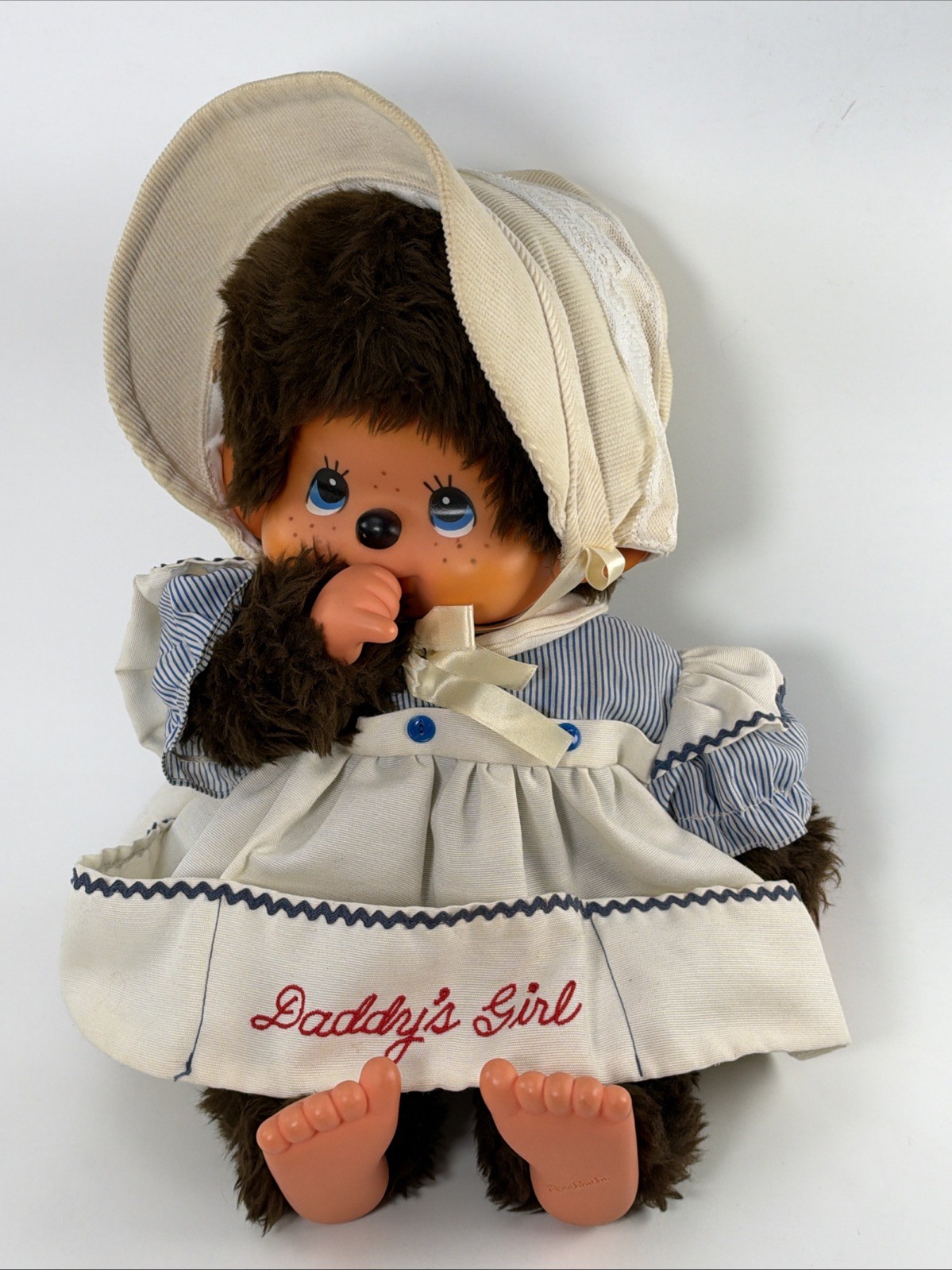 VINTAGE Sekiguchi Mattel JAPAN 1974 MONCHHICHI Plush Monkey GIRL 17\