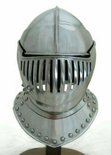 Vintage 16GA Larp Close Helmet Knight Battle Warrior Helmet Reenactment gift