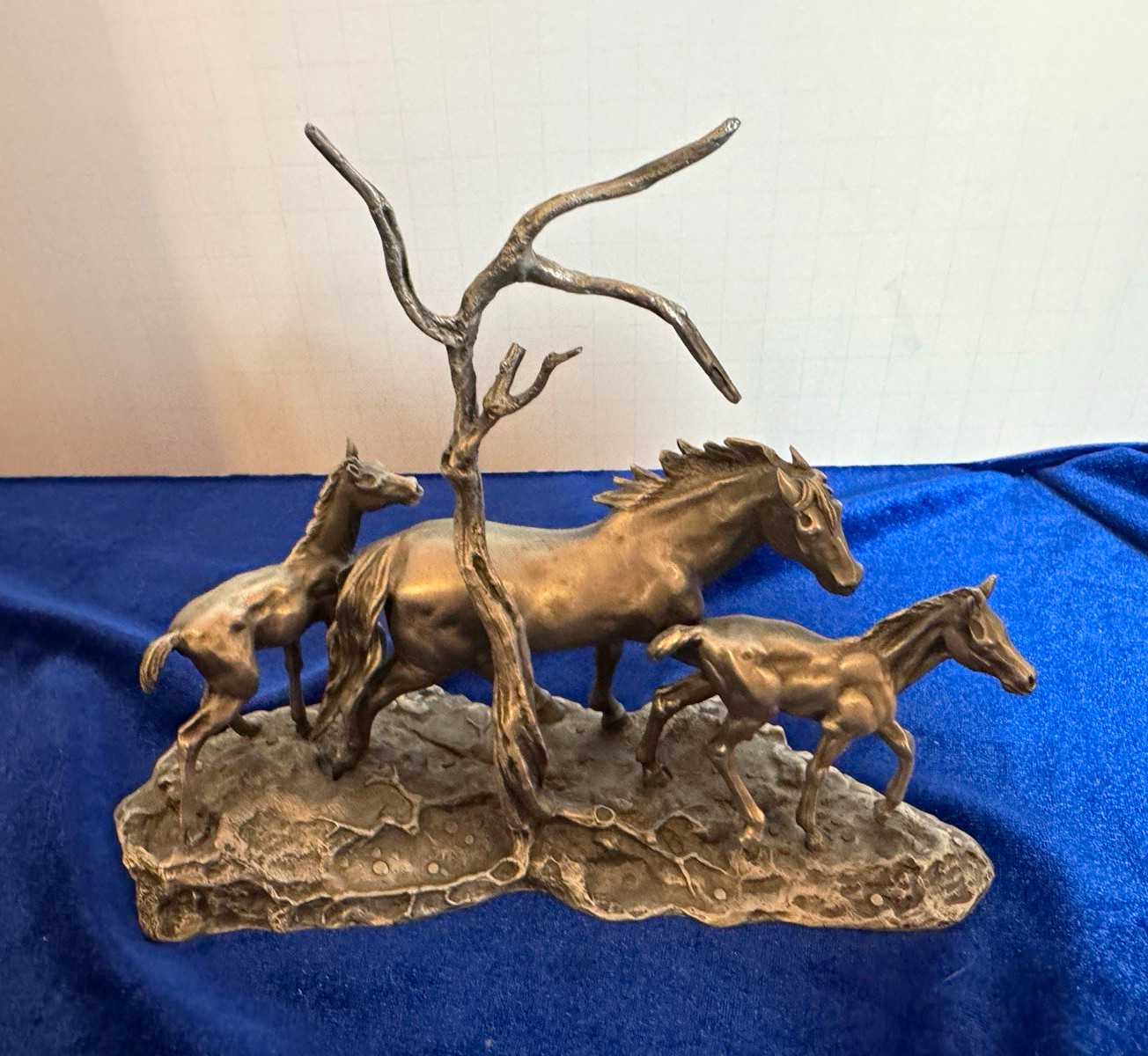 Pollard Franklin Mint Running Free Limited Edition Pewter Horse Figurine 1977