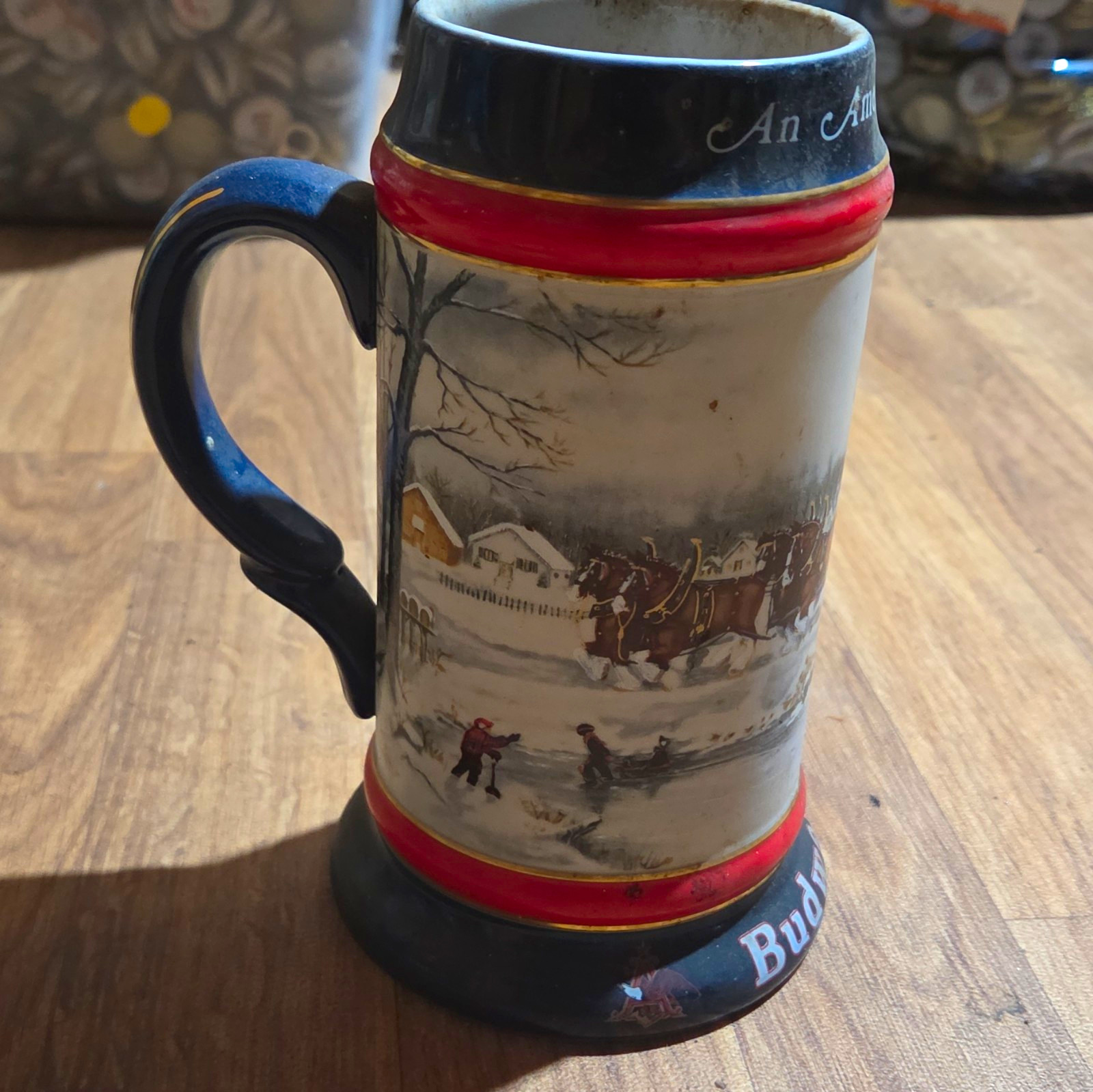 Vintage Budweiser An American Tradition Clydesdales Beer Stein Mug. Original 