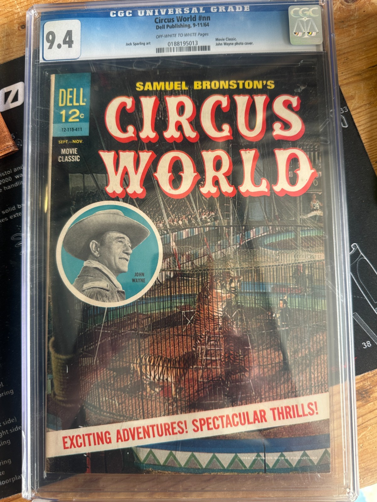 Circus World (Dell Comics  1964) CGC 9.4 High Grade John Wayne