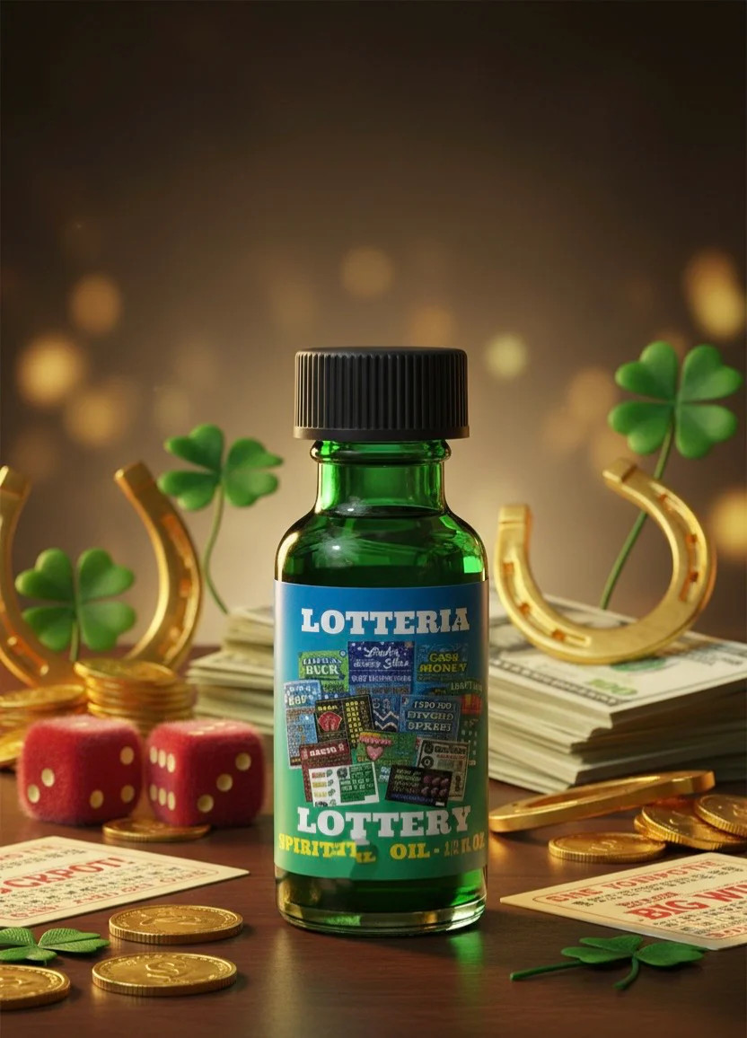 Lottery Spiritual Oil – Luck, Money & Winning Energy (½ oz)