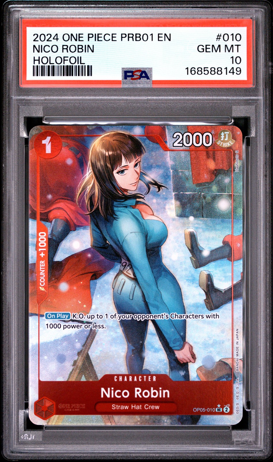 2024 ONE PIECE PRB01-PREMIUM BOOSTER -ONE PIECE CARD THE BEST- NICO ROBIN PSA 10
