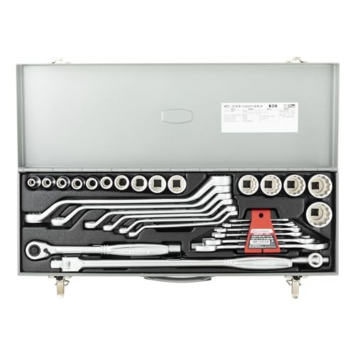 Tone TONE Combination Tool Set K20 12.7mm 1/2 Drive Silver 33-Piece Set From