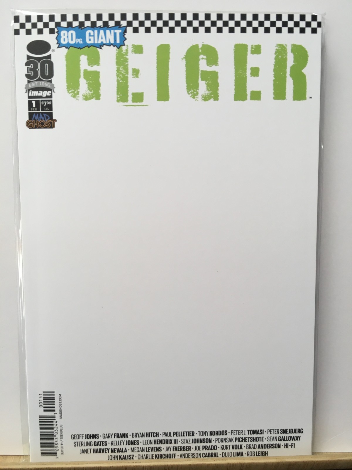 Geiger 80 pg giant Blank #1 first app Redcoat clean copies Blank Variant NM
