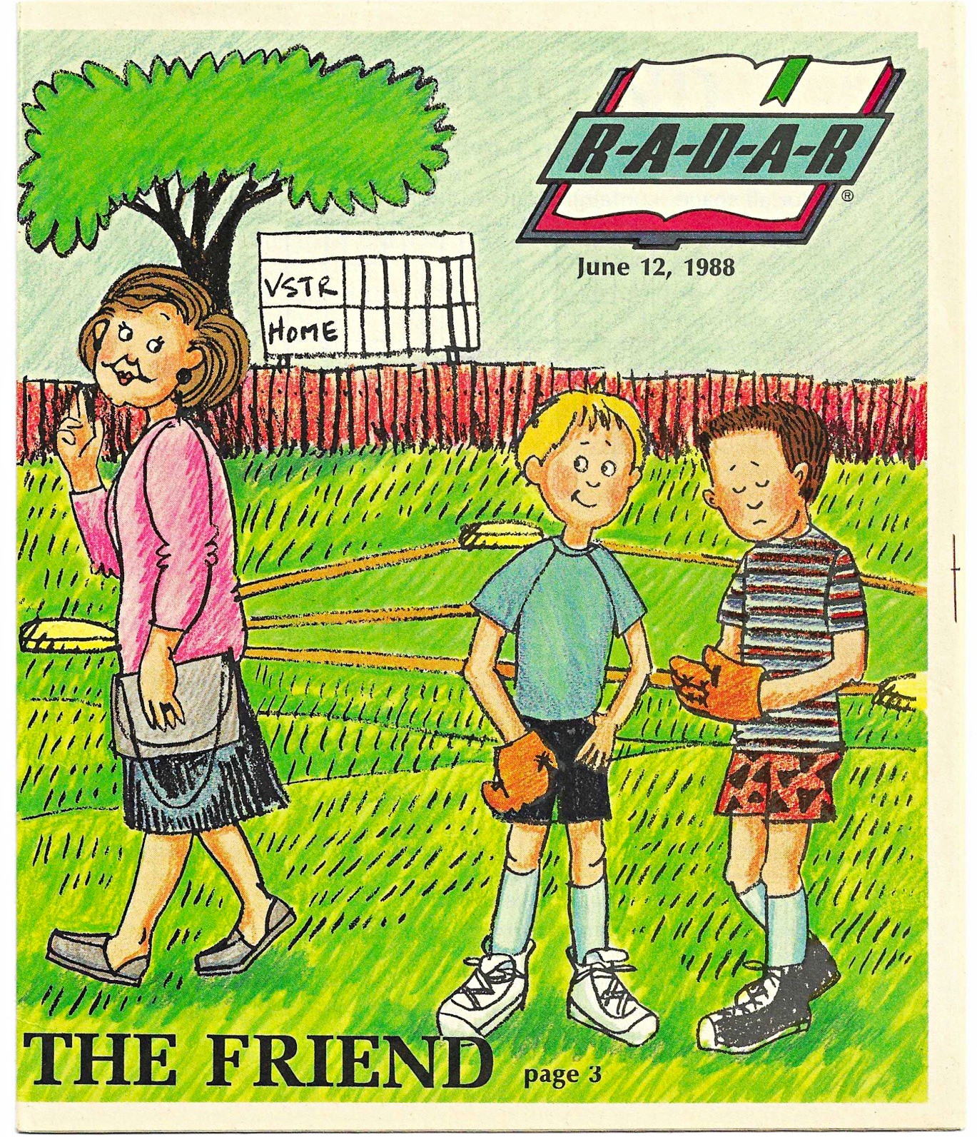 Vintage R-A-D-A-R The Friend June 12, 1988 Christian Sunday School Publication