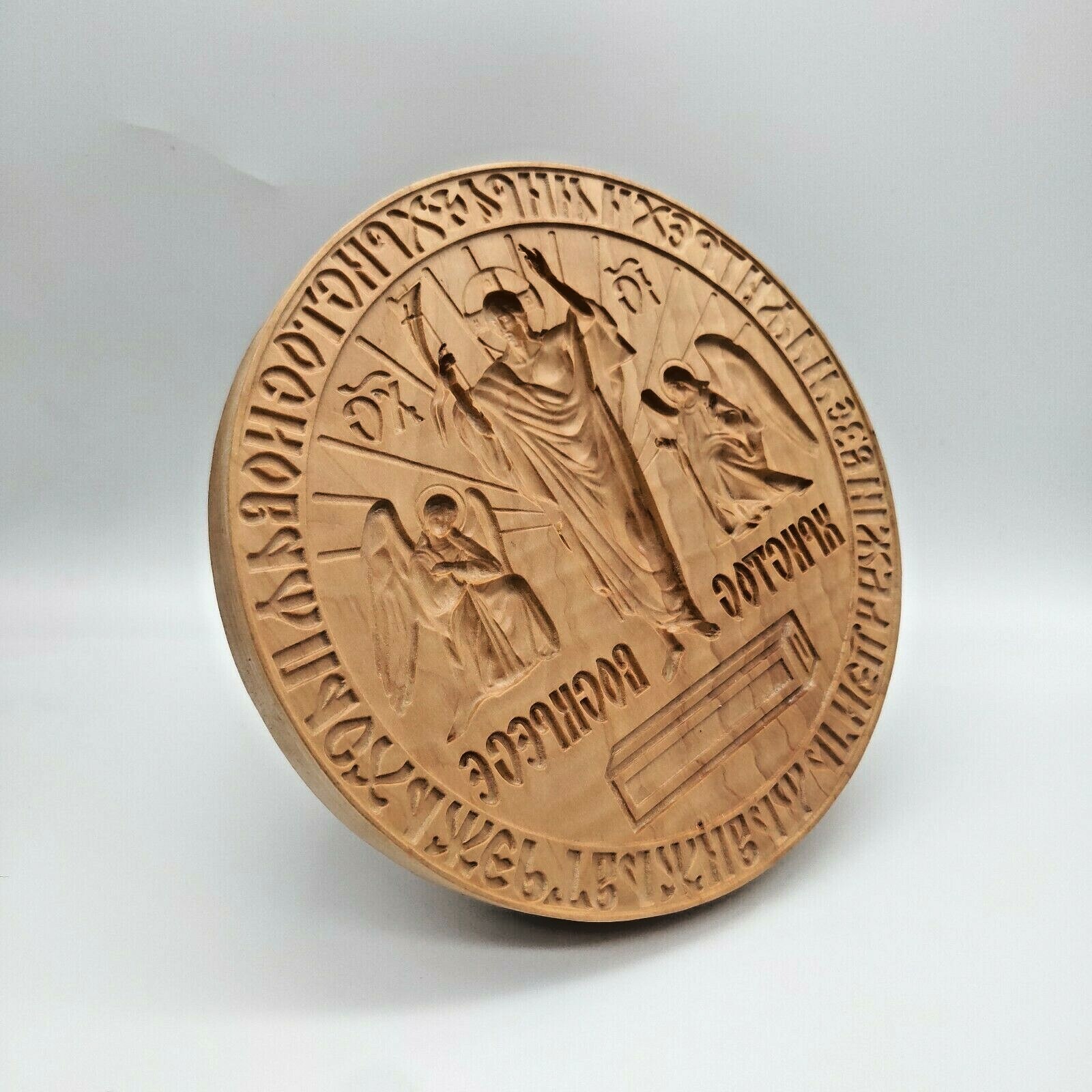Artos Seal Stamp Orthodox Wooden Prosphora D - 160mm / 6.37\