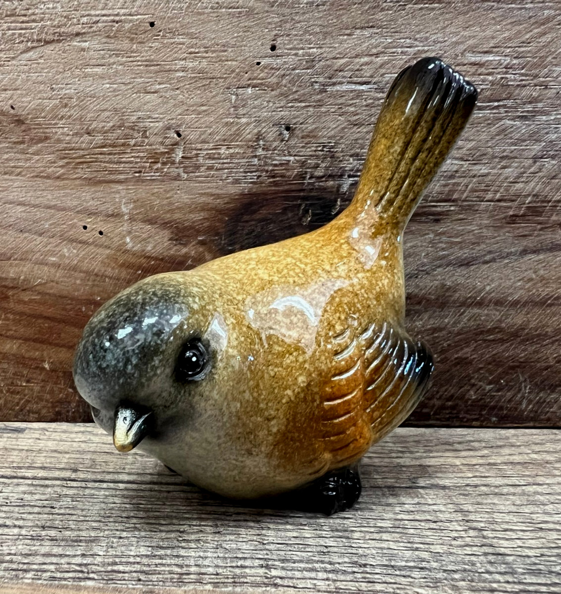 Bird Brown Resin Figurine 3.5 Bird Brown Resin Figurine 3.5
