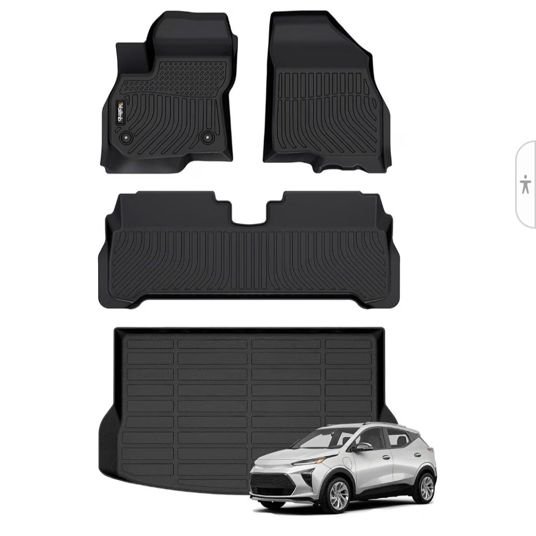 22-24 Chevy Bolt EUV All-Weather Car Floor Mats & Cargo Liner Set Custom 22-24 Chevy Bolt EUV All-Weather Car Floor Mats & Cargo Liner Set Custom
