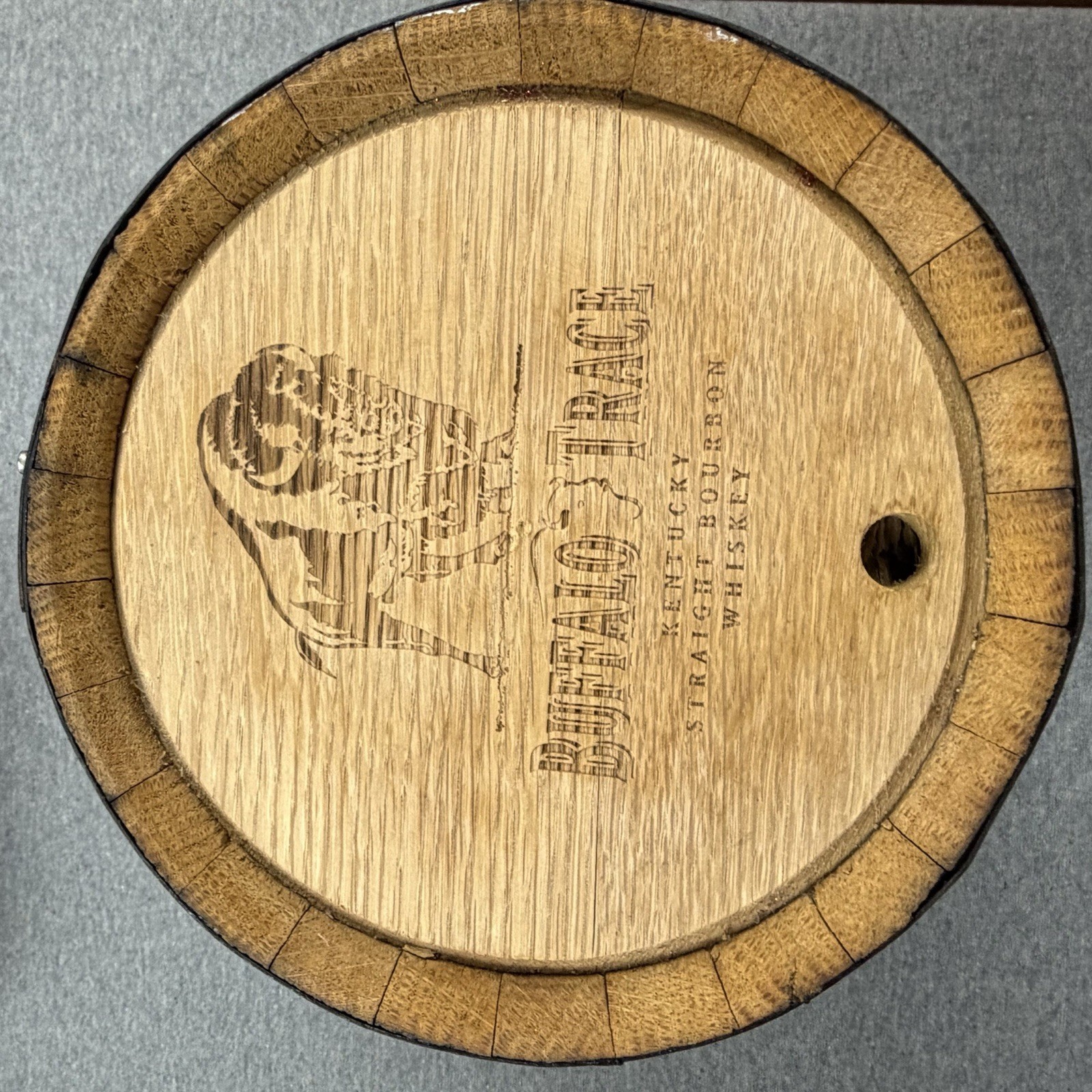 Buffalo Trace Bourbon Whiskey Mini Wood Barrel Display Kentucky Bar Decor