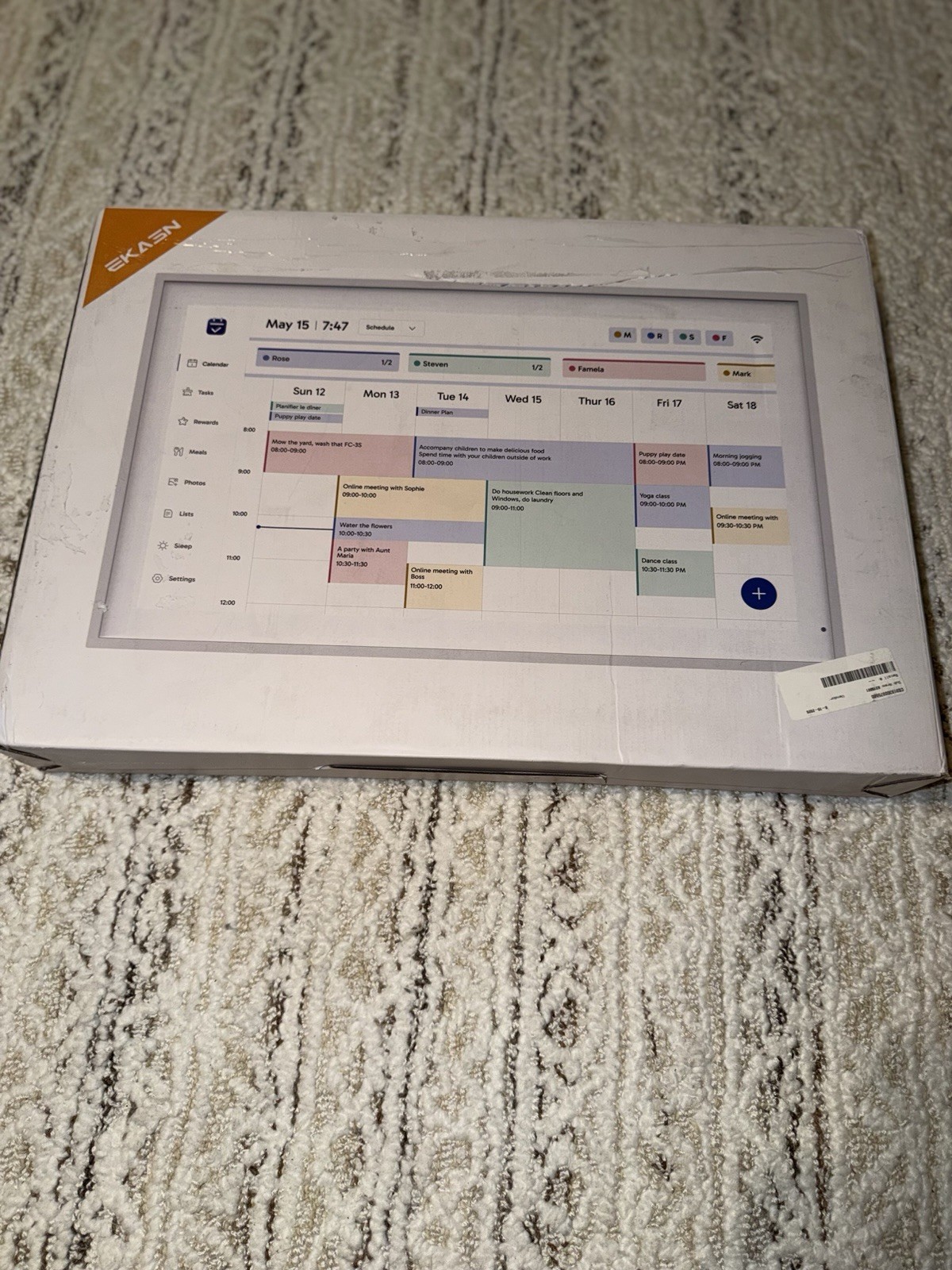 EKASN TP21 21.5” Smart Digital Family Calendar Touchscreen Wall Planner WiFi
