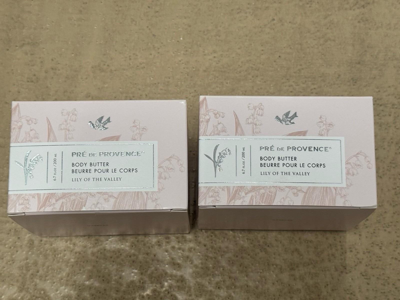 2x Pre de Provence Shea Butter Body Butter Lily of the Valley Moisturizing 6.7oz