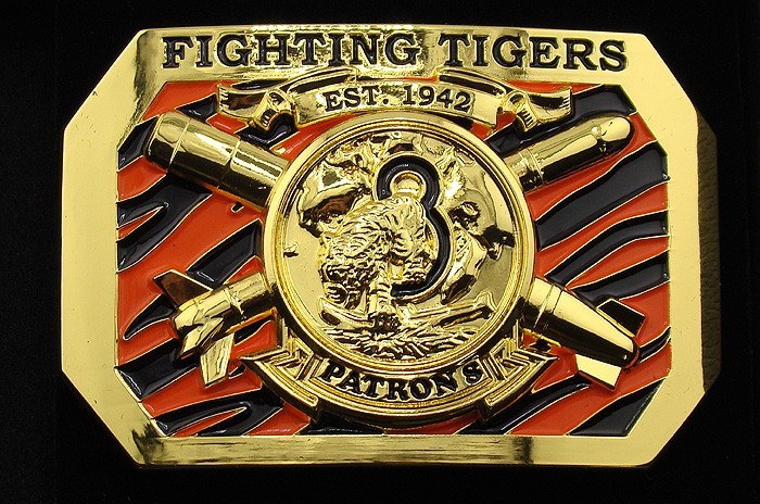 PATRON -8 Fighting Tigers VP-8 Crew Belt Buckle Polished Gold Tone