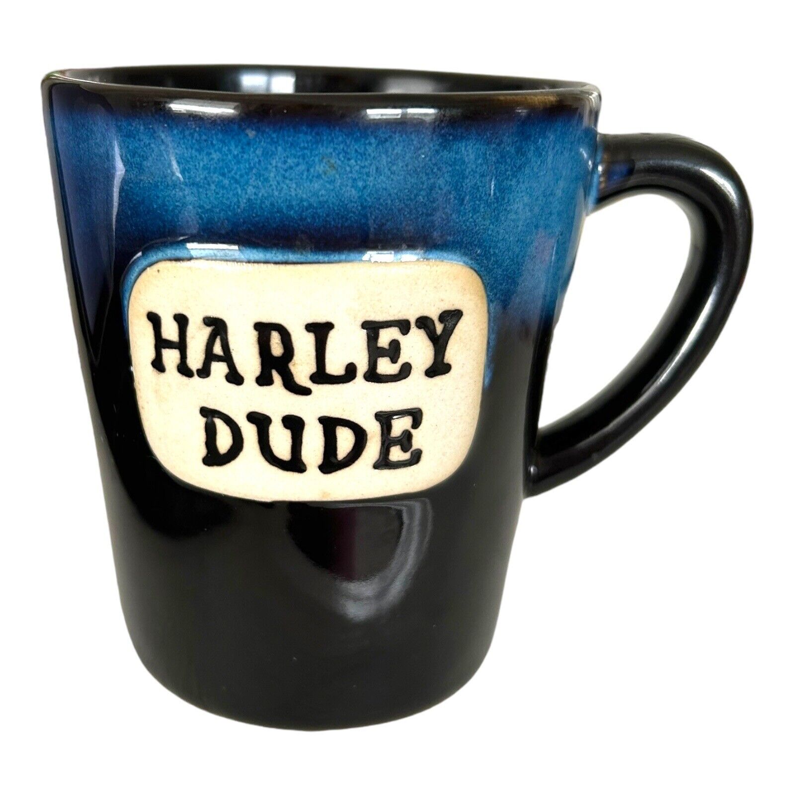 Ganz Harley Davidson Harley Dude Dark Blue 16 oz Coffee Mug Cup Stoneware EM1390