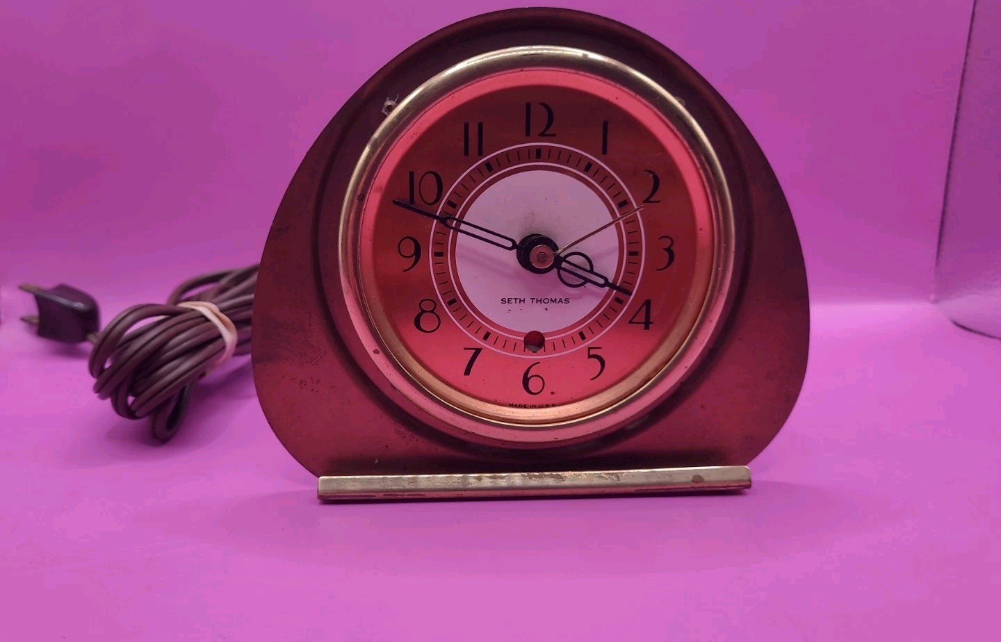 1930s Seth Thomas Sequin Art Deco Clock Metal Not Working