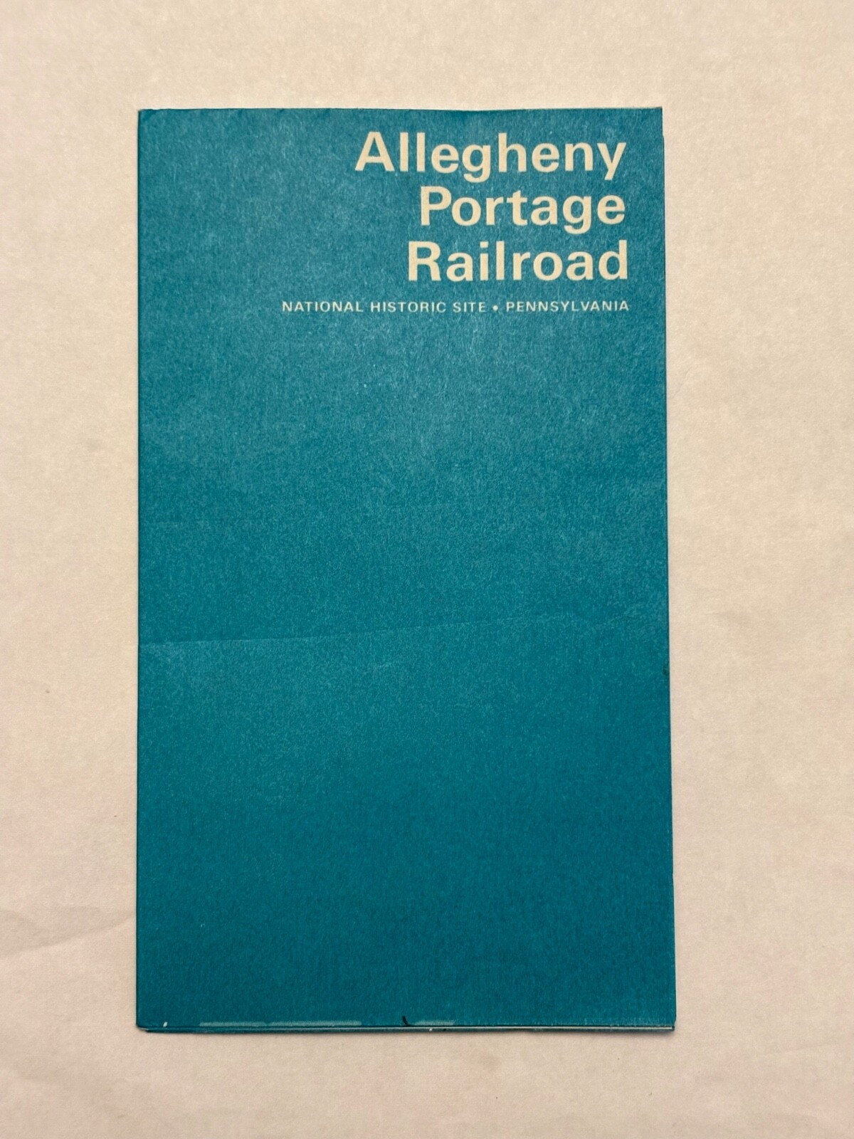 1977 Travel Guide Brochure Map Allegheny Portage Railroad National Park Service