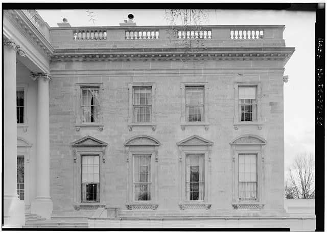 Photo:Washington DC White House North Elevation West Flank 1900s