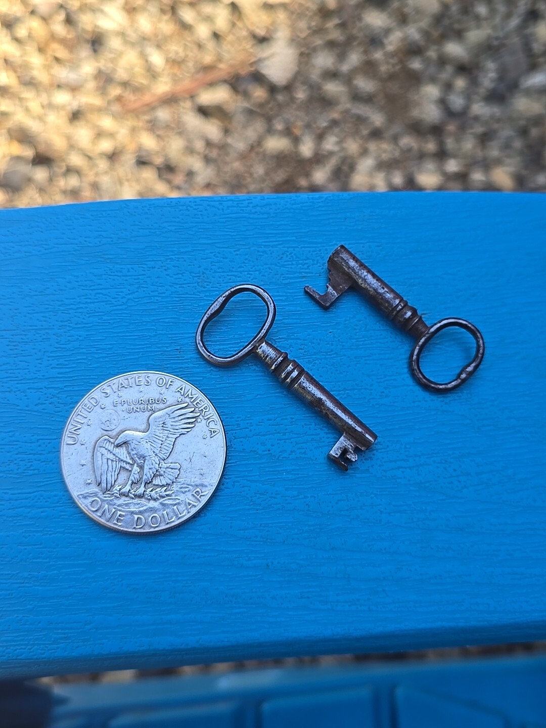 Exceptional Old Small Metal Key☆Antique Open Barrel Skeleton Key☆1⅞ Inches Long
