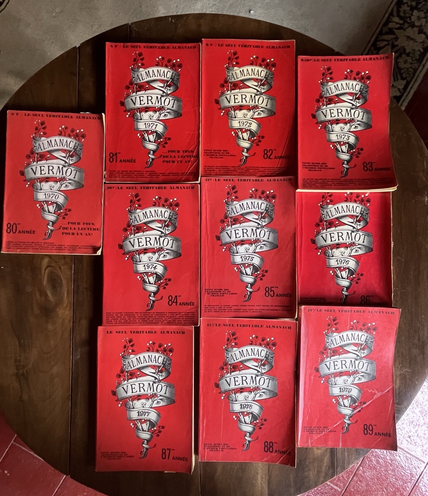 Vermot Almanac Lot 10 Almanacs 1970-1979 Complete Vermot Almanac Lot 10 Almanacs 1970-1979 Complete