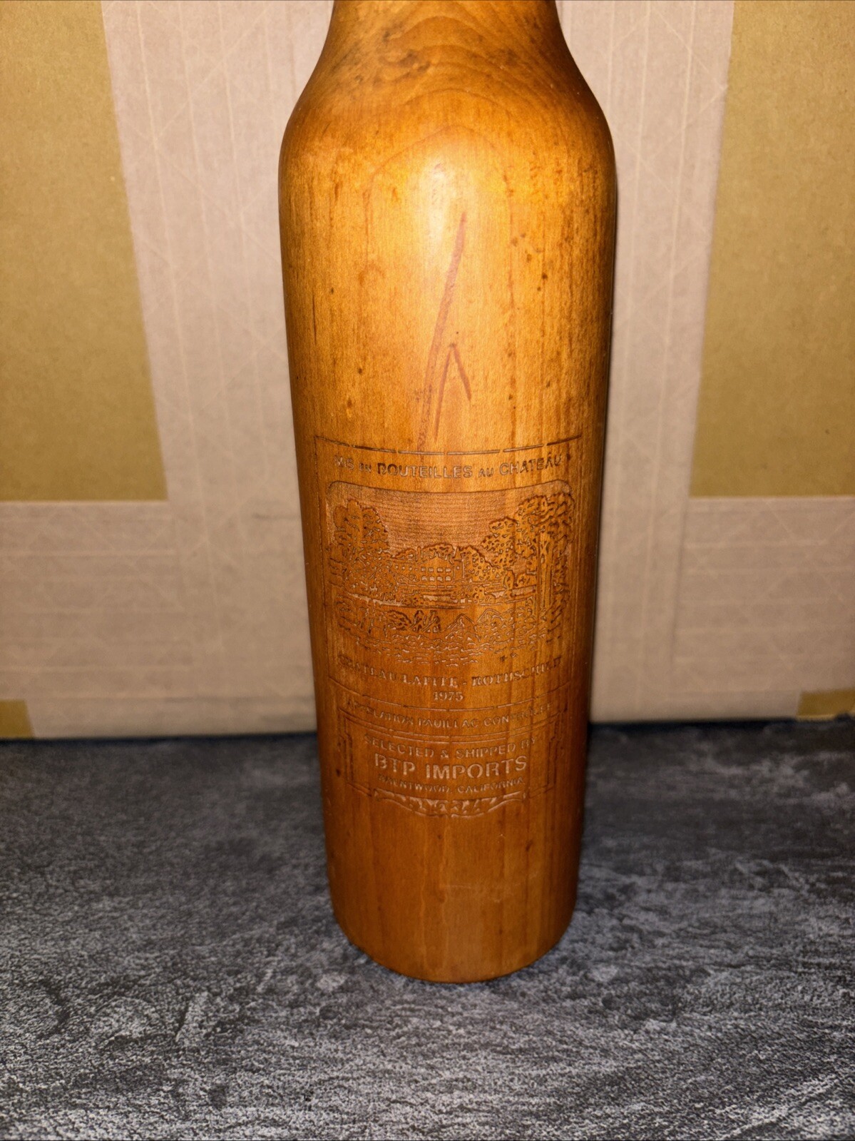 Vintage Unique 1975 Chateau Lafite Wine Bottle BTP Imports Pepper Mill 14\
