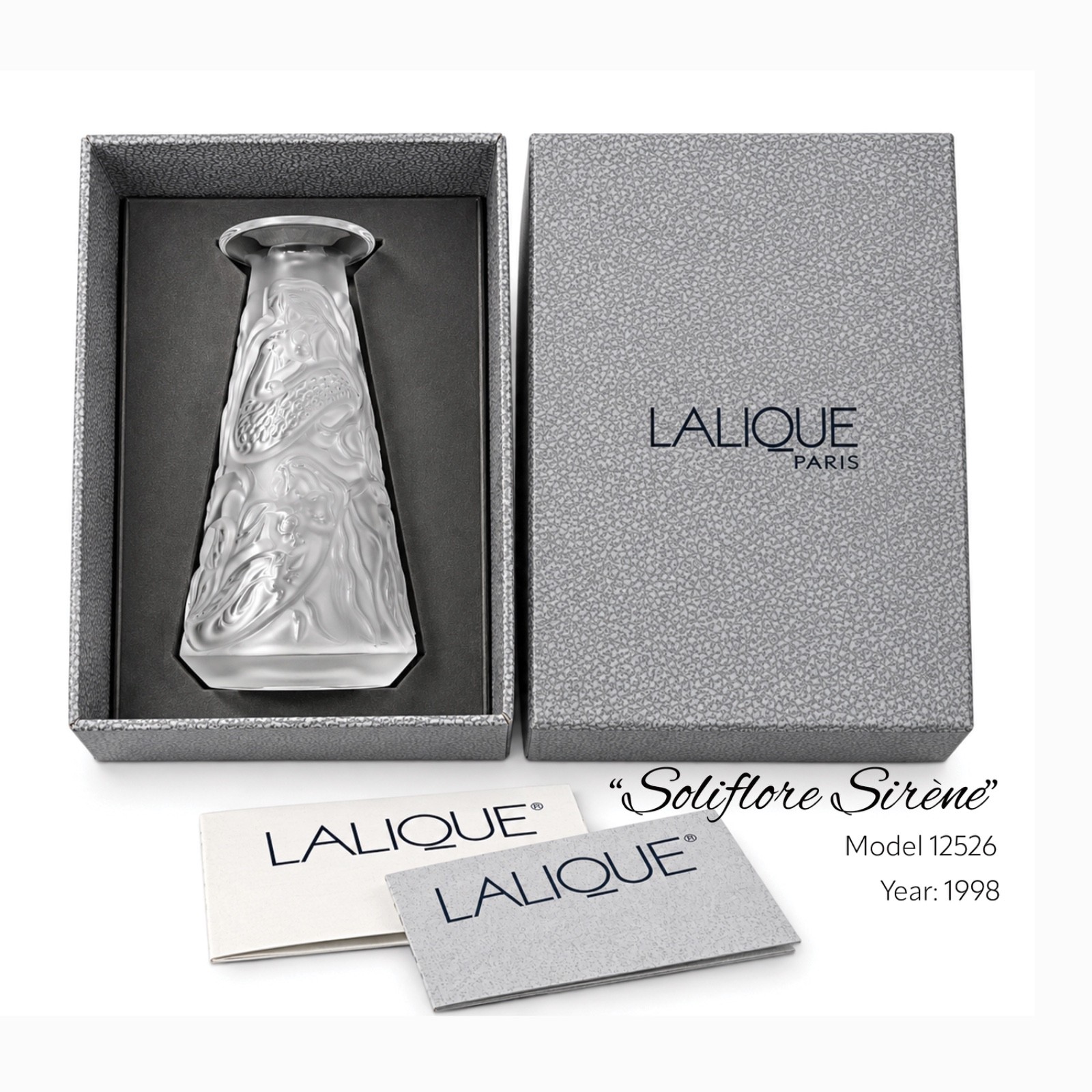 Lalique France Sirene Mermaid Bud Vase 4\