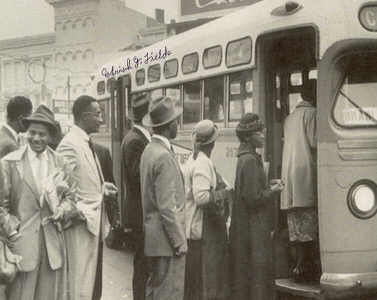 URIAH J. FIELDS SIGNED 8x10 PHOTO MONTOMERY BUS MARTIN LUTHER KING BECKETT BAS