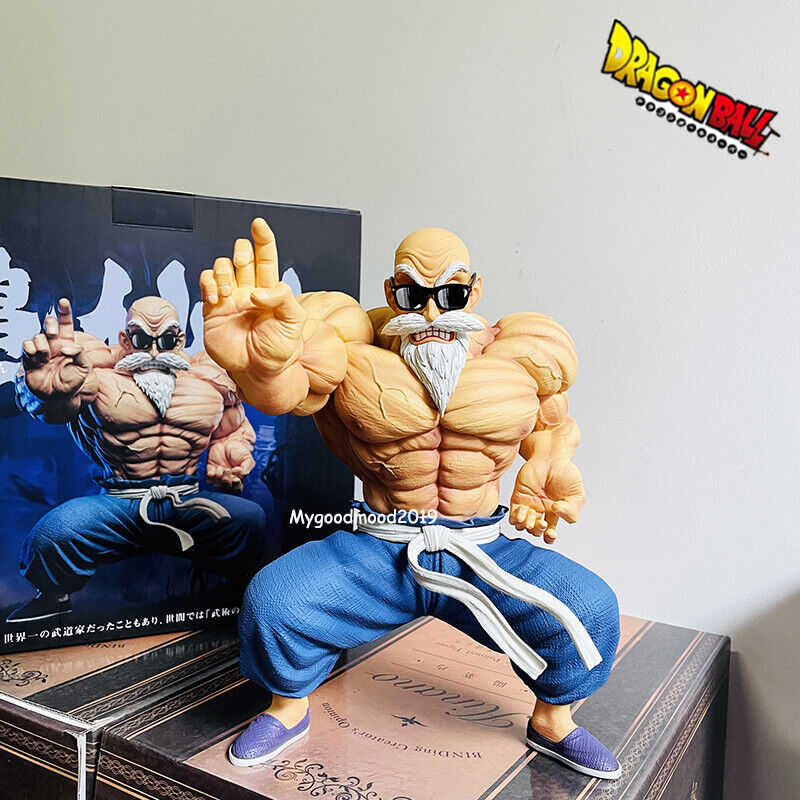 Big 11in Muscle Master Roshi Kame Sennin PVC Figure Toy Statue Dragon Ball