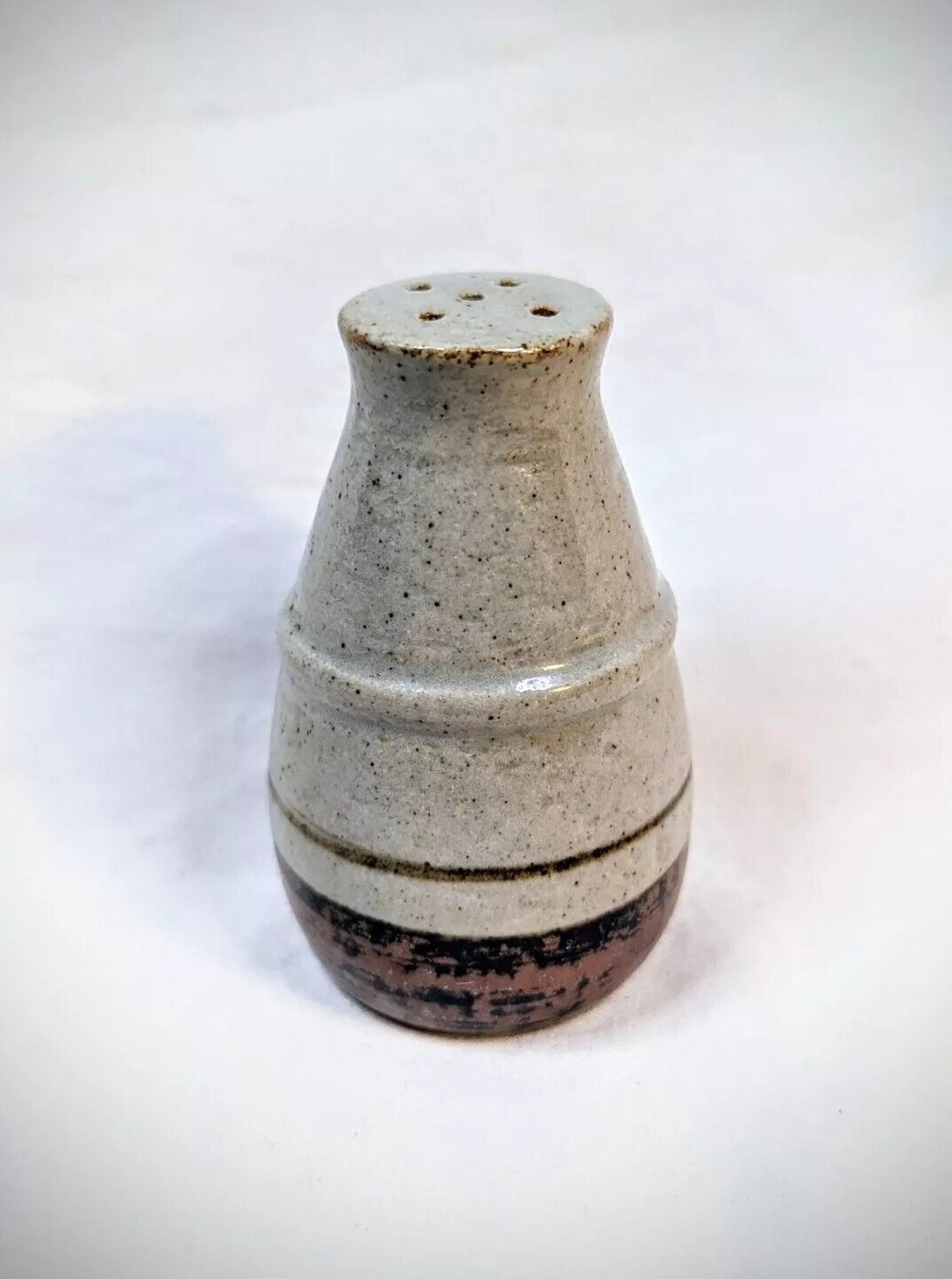 Otagiri Salt Shaker Vintage 1970s Brown Speckled Stoneware Retro Chic MCM Japan