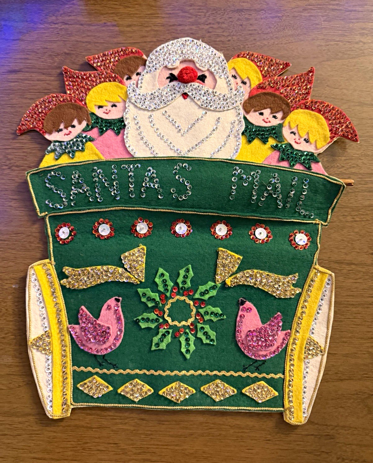 Vintage Bucilla Santa\'s Mail Christmas Wall Hanging Banner Please see photos