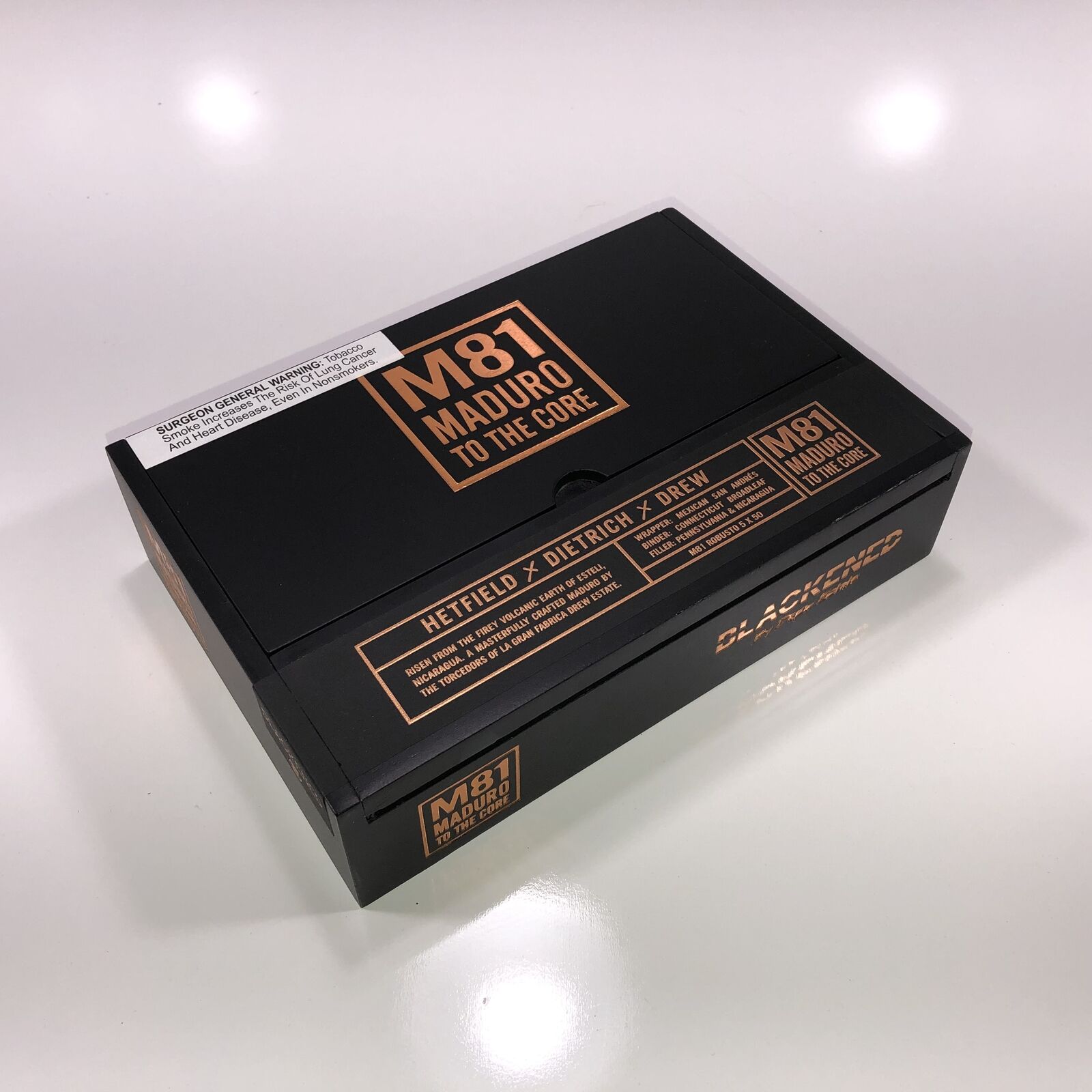 James Hetfield Metallica M81 Blackend Robusto Empty Wooden Cigar Box 8.75x5.75x2
