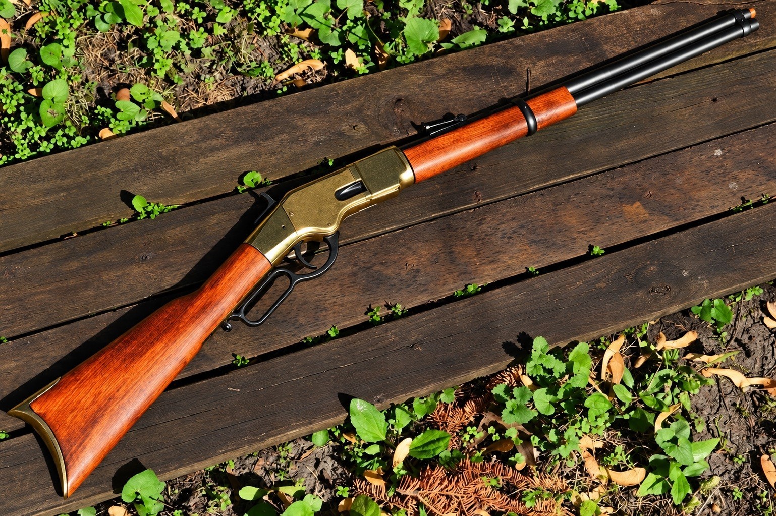 Winchester M1866 Yellow Boy Lever-Action Rifle - 1866 - Non-Firing Denix Replica