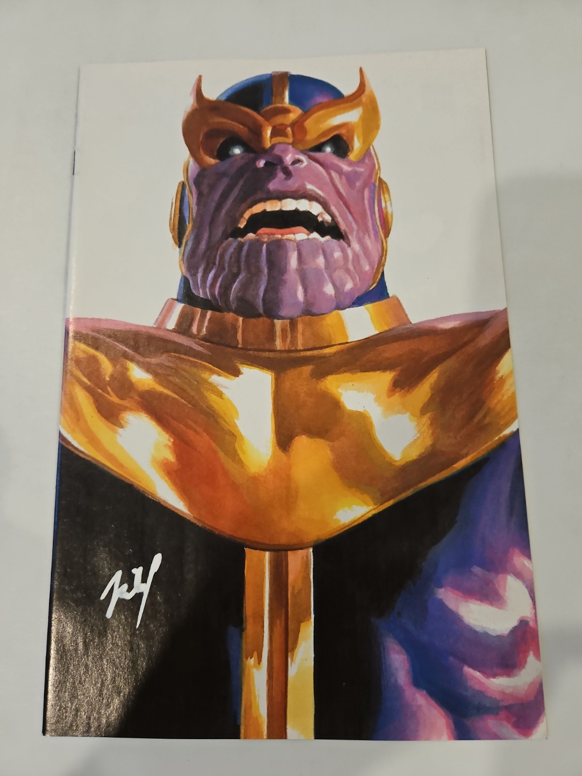 Warlock: Rebirth #1 Alex Ross Timeless Thanos Virgin Signed Mike Friedrich W COA