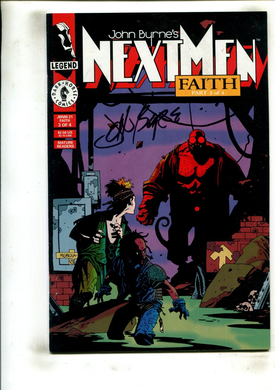 JOHN BYRNE\'S NEXTMEN #21 (7.5) SIGNED BY JOHN BYRNE IN 2026 1993